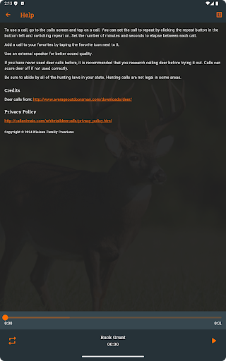 Whitetail Deer Calls Pro screenshot