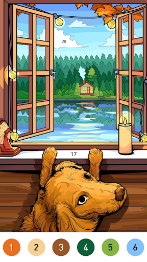 Interior Color by Number Book screenshot