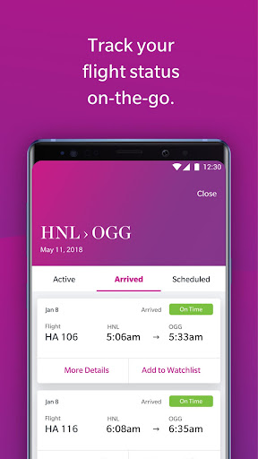 Hawaiian Airlines screenshot