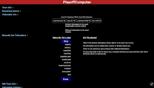PlayoffComputer screenshot