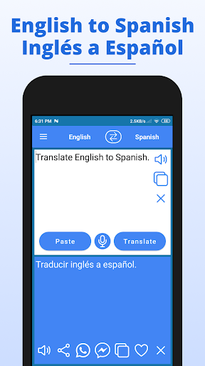 English to Spanish Translator screenshot