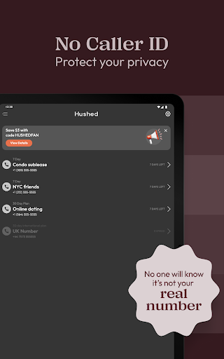 Hushed: US Second Phone Number screenshot