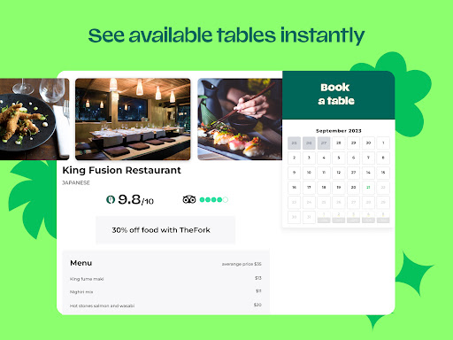 TheFork - Restaurant bookings screenshot