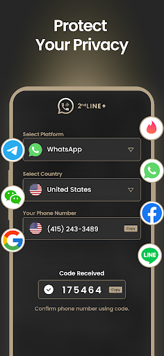 2nd Line+ Phone Number & eSIM screenshot