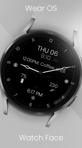 Minimal Black v30 Watch Face screenshot