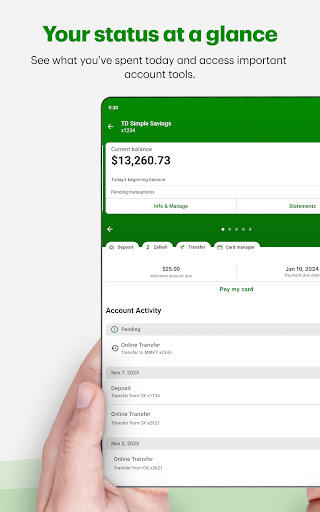 TD Bank (US) screenshot