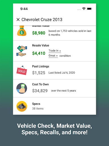 VIN Check Report for Used Cars screenshot