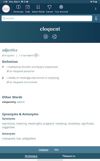 Dictionary - Merriam-Webster screenshot