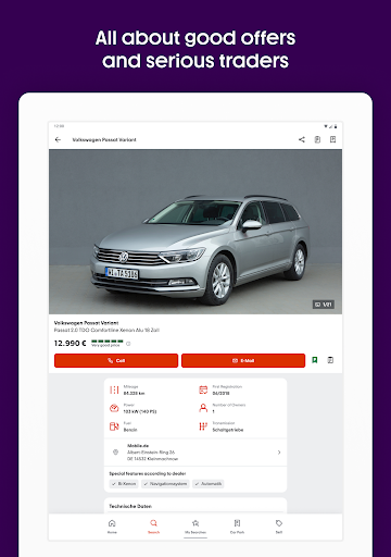 mobile.de - car market screenshot
