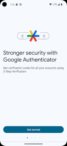 Google Authenticator screenshot