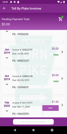 PA Toll Pay screenshot