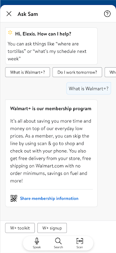 MyWalmart screenshot