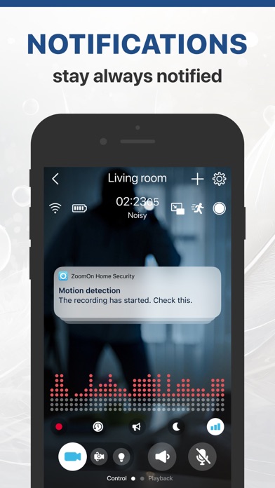 ZoomOn Home Security Camera screenshot