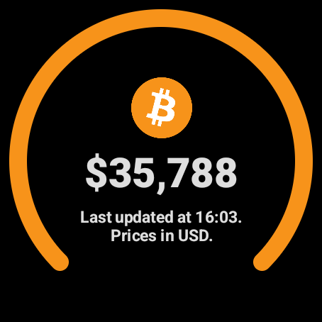 Bitcoin Price for Wear OS screenshot
