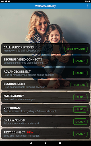 Securus Mobile screenshot