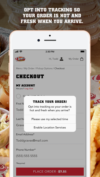 Raising Cane's Chicken Fingers screenshot