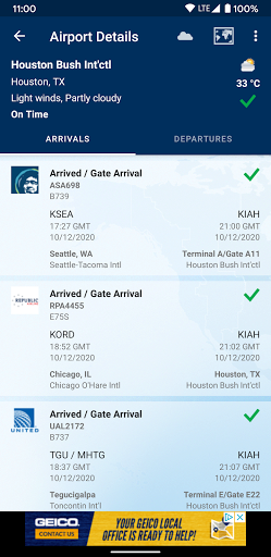 FlightAware Flight Tracker screenshot