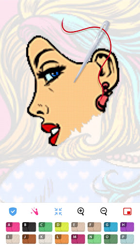 Color by Letter: Sewing game screenshot