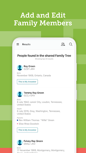 FamilySearch Tree screenshot
