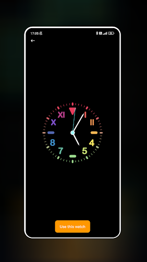 Neon Clock Wallpaper screenshot