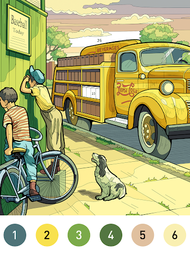 Nostalgia Color by number game screenshot