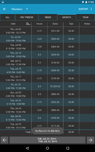 Work Log Pro screenshot