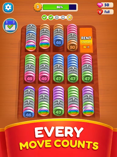 Pocket Sort: Coin Merge Puzzle screenshot