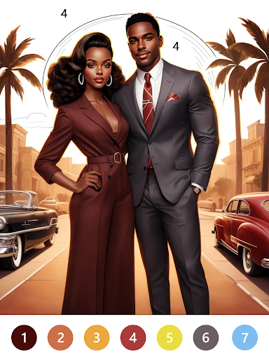 Black Color Paint By Number screenshot