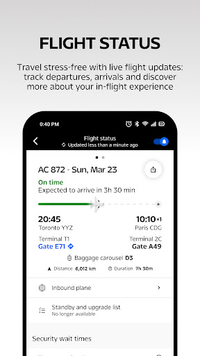 Air Canada + Aeroplan screenshot