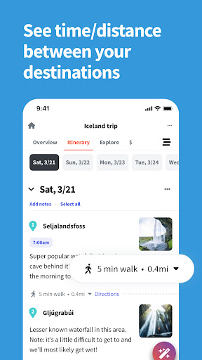 Wanderlog - Trip Planner App screenshot