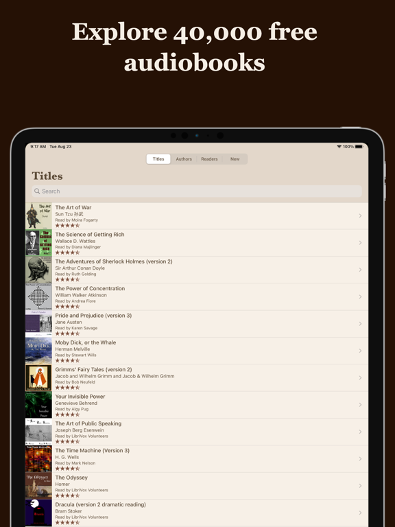 LibriVox Audio Books screenshot