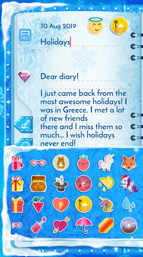 Winter Princess Diary: Lock screenshot