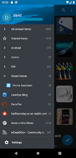 Nextcloud News screenshot