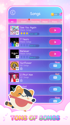 Cat Piano Tiles: Rhythm Games screenshot