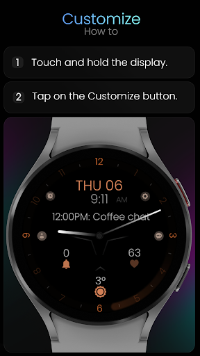 Minimal Black v30 Watch Face screenshot