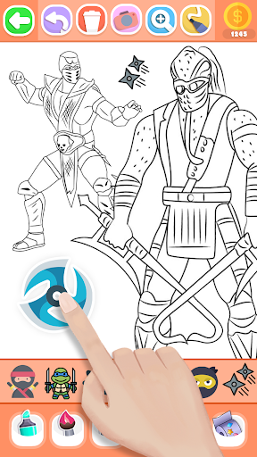 Boys Ninja Coloring & Memory screenshot