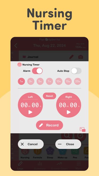 PiyoLog: Newborn Baby Tracker screenshot