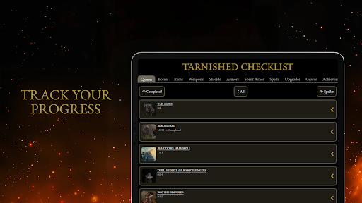 Tarnished Checklist Premium screenshot