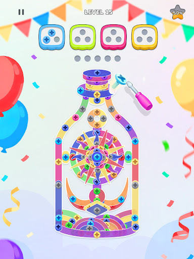 Unscrew Nuts Sort: Pin Puzzle screenshot