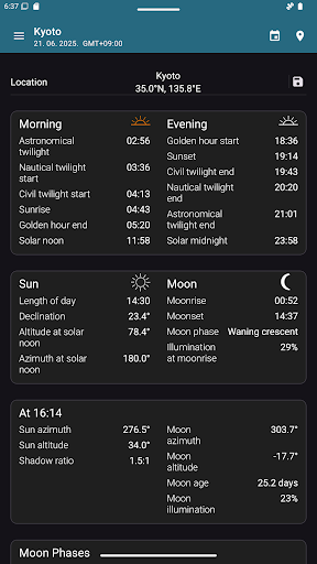 Sun Position: Sunrise/set PRO screenshot