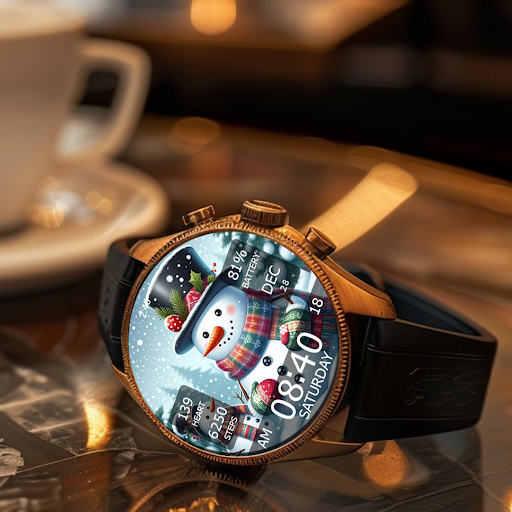 Key WF55 Snowman Watch Face screenshot