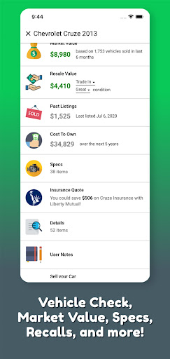 VIN Check Report for Used Cars screenshot