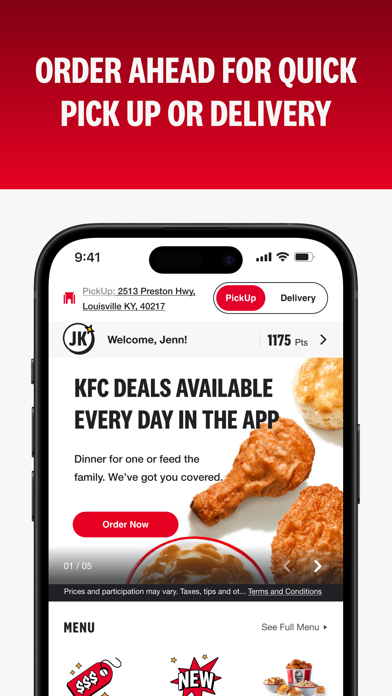 KFC US - Ordering App screenshot