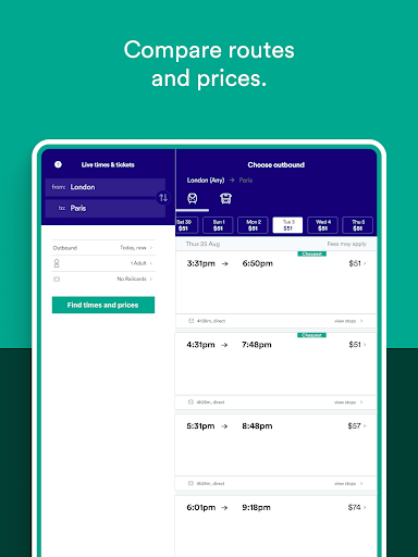 Trainline: Train travel Europe screenshot
