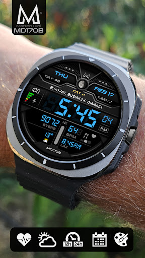 MD170B Digital watch face screenshot