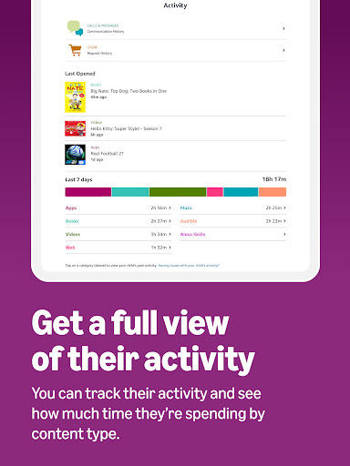 Amazon Kids Parent Dashboard screenshot