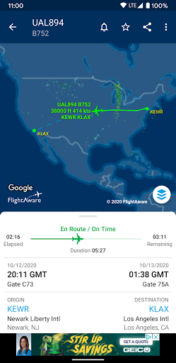 FlightAware Flight Tracker screenshot