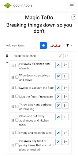 Goblin Tools screenshot