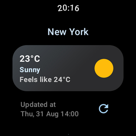 Weather Complications: Wear OS screenshot