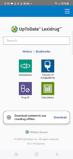 Uptodate Lexidrug screenshot